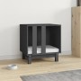 Caseta para perros madera maciza de pino gris 50x40x52 cm de , Casetas para perros - Ref: Foro24-822473, Precio: 50,63 €, Des...