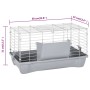Jaula para hámster polipropileno y metal gris 58x32x31 cm de , Jaulas y habitáculos para animales pequeños - Ref: Foro24-1722...