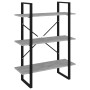 Estantería madera contrachapada gris hormigón 80x30x105 cm de , Librerías y estanterías - Ref: Foro24-806531, Precio: 54,99 €...