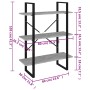 Estantería madera contrachapada gris hormigón 80x30x105 cm de , Librerías y estanterías - Ref: Foro24-806531, Precio: 54,99 €...
