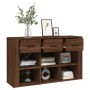 Aparador de madera contrachapada marrón roble 100x30x59,5 cm de , Aparadores - Ref: Foro24-821011, Precio: 101,52 €, Descuent...