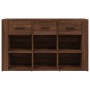 Aparador de madera contrachapada marrón roble 100x30x59,5 cm de , Aparadores - Ref: Foro24-821011, Precio: 101,52 €, Descuent...