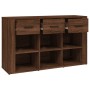 Aparador de madera contrachapada marrón roble 100x30x59,5 cm de , Aparadores - Ref: Foro24-821011, Precio: 101,52 €, Descuent...