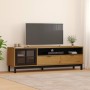 Mueble de TV con puerta de vidrio FLAM madera pino 158x40x50 cm de , Muebles TV - Ref: Foro24-357821, Precio: 191,07 €, Descu...