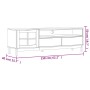 Mueble de TV con puerta de vidrio FLAM madera pino 158x40x50 cm de , Muebles TV - Ref: Foro24-357821, Precio: 191,07 €, Descu...