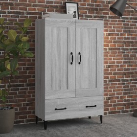 Aparador alto de madera contrachapada gris Sonoma 70x31x115 cm de , Aparadores - Ref: Foro24-817487, Precio: 122,84 €, Descue...