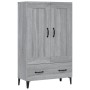 Aparador alto de madera contrachapada gris Sonoma 70x31x115 cm de , Aparadores - Ref: Foro24-817487, Precio: 122,84 €, Descue...