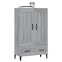 Aparador alto de madera contrachapada gris Sonoma 70x31x115 cm de , Aparadores - Ref: Foro24-817487, Precio: 122,84 €, Descue...