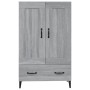 Aparador alto de madera contrachapada gris Sonoma 70x31x115 cm de , Aparadores - Ref: Foro24-817487, Precio: 122,84 €, Descue...