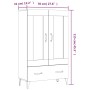 Aparador alto de madera contrachapada gris Sonoma 70x31x115 cm de , Aparadores - Ref: Foro24-817487, Precio: 122,84 €, Descue...