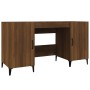 Escritorio de madera contrachapada roble marrón 140x50x75 cm de , Escritorios - Ref: Foro24-817554, Precio: 121,65 €, Descuen...