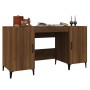 Escritorio de madera contrachapada roble marrón 140x50x75 cm de , Escritorios - Ref: Foro24-817554, Precio: 121,65 €, Descuen...