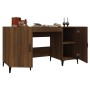 Escritorio de madera contrachapada roble marrón 140x50x75 cm de , Escritorios - Ref: Foro24-817554, Precio: 121,65 €, Descuen...