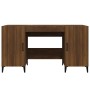 Escritorio de madera contrachapada roble marrón 140x50x75 cm de , Escritorios - Ref: Foro24-817554, Precio: 121,65 €, Descuen...