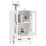 Aparador alto madera de ingeniería blanco brillo 69,5x31x115 cm de , Aparadores - Ref: Foro24-828270, Precio: 100,88 €, Descu...