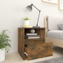 Mesita de noche madera de ingeniería roble ahumado 40x40x50 cm de , Mesitas de noche - Ref: Foro24-815816, Precio: 40,95 €, D...