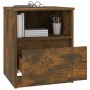 Mesita de noche madera de ingeniería roble ahumado 40x40x50 cm de , Mesitas de noche - Ref: Foro24-815816, Precio: 40,95 €, D...