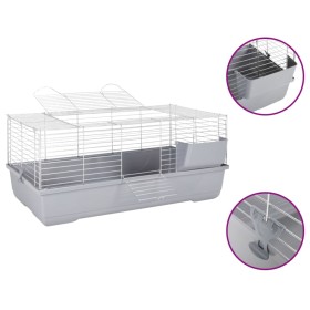 Jaula de animales pequeños polipropileno metal gris 100x53x46cm de , Jaulas y habitáculos para animales pequeños - Ref: Foro2...