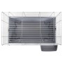 Jaula de animales pequeños polipropileno metal gris 100x53x46cm de , Jaulas y habitáculos para animales pequeños - Ref: Foro2...