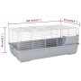 Jaula de animales pequeños polipropileno metal gris 100x53x46cm de , Jaulas y habitáculos para animales pequeños - Ref: Foro2...
