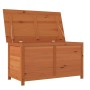 Baúl para cojines madera de abeto maciza marrón 100x50x56 cm de , Cajas de almacenaje para exteriores - Ref: Foro24-152169, P...
