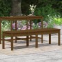Banco jardín 2 plazas madera maciza pino marrón 159,5x44x45 cm de vidaXL, Bancos de jardín - Ref: Foro24-824014, Precio: 61,5...