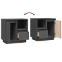 Mesitas de noche 2 uds madera maciza pino gris 50x34x50 cm de , Mesitas de noche - Ref: Foro24-814484, Precio: 90,23 €, Descu...
