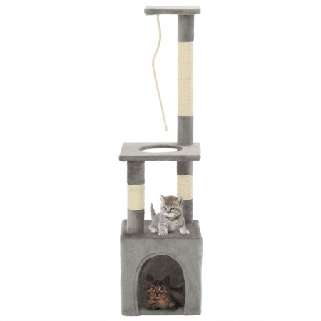 Rascador para gatos con postes rascadores de sisal 109 cm gris de , Mobiliario para gatos - Ref: Foro24-170602, Precio: 35,40...