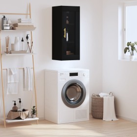 Armario de pared negro 34,5x34x90 cm de , Aparadores - Ref: Foro24-828901, Precio: 55,66 €, Descuento: %