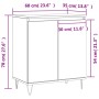 Aparador de madera contrachapada blanco 60x35x70 cm de , Aparadores - Ref: Foro24-827156, Precio: 90,28 €, Descuento: %