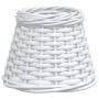 Pantalla para lámpara de techo mimbre blanco Ø15x12 cm de , Pantallas para lámparas - Ref: Foro24-364364, Precio: 12,44 €, De...