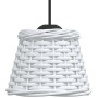 Pantalla para lámpara de techo mimbre blanco Ø15x12 cm de , Pantallas para lámparas - Ref: Foro24-364364, Precio: 12,44 €, De...