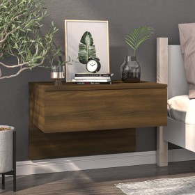 Mesita de noche de pared marrón roble de , Mesitas de noche - Ref: Foro24-816944, Precio: 39,42 €, Descuento: %