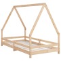 Estructura de cama infantil madera maciza de pino 90x190 cm de , Cunas y camas para niños - Ref: Foro24-834492, Precio: 123,9...