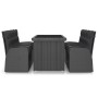Set comedor de jardín 9 piezas y cojines ratán sintético negro de vidaXL, Conjuntos de jardín - Ref: Foro24-3059343, Precio: ...