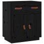 Aparador de madera maciza de pino negro 65,5x40x75 cm de , Aparadores - Ref: Foro24-820131, Precio: 81,70 €, Descuento: %