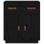 Aparador de madera maciza de pino negro 65,5x40x75 cm de , Aparadores - Ref: Foro24-820131, Precio: 81,70 €, Descuento: %