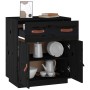 Aparador de madera maciza de pino negro 65,5x40x75 cm de , Aparadores - Ref: Foro24-820131, Precio: 81,70 €, Descuento: %