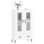 Aparador alto madera de ingeniería blanco 69,5x31x115 cm de , Aparadores - Ref: Foro24-828316, Precio: 90,74 €, Descuento: %