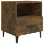 Mesita de noche madera contrachapada color roble ahumado de , Mesitas de noche - Ref: Foro24-817303, Precio: 40,56 €, Descuen...