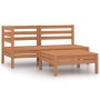 Set de muebles de jardín 3 pzas madera maciza pino marrón miel de , Conjuntos de jardín - Ref: Foro24-806600, Precio: 164,91 ...