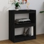 Estantería/divisor de espacios madera pino negro 60x30x71,5 cm de , Librerías y estanterías - Ref: Foro24-808162, Precio: 53,...