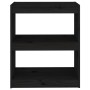 Estantería/divisor de espacios madera pino negro 60x30x71,5 cm de , Librerías y estanterías - Ref: Foro24-808162, Precio: 53,...