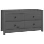 Armario auxiliar de madera maciza de pino gris 100x40x54 cm de , Aparadores - Ref: Foro24-821776, Precio: 141,36 €, Descuento: %