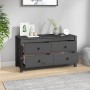 Armario auxiliar de madera maciza de pino gris 100x40x54 cm de , Aparadores - Ref: Foro24-821776, Precio: 141,36 €, Descuento: %