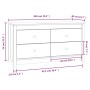 Armario auxiliar de madera maciza de pino gris 100x40x54 cm de , Aparadores - Ref: Foro24-821776, Precio: 141,36 €, Descuento: %