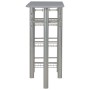 Mesa y taburetes de cocina con estantes de madera y acero gris de , muebles para cocinas y comedores - Ref: Foro24-284401, Pr...