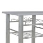 Mesa y taburetes de cocina con estantes de madera y acero gris de , muebles para cocinas y comedores - Ref: Foro24-284401, Pr...