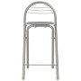Mesa y taburetes de cocina con estantes de madera y acero gris de , muebles para cocinas y comedores - Ref: Foro24-284401, Pr...