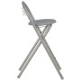Mesa y taburetes de cocina con estantes de madera y acero gris de , muebles para cocinas y comedores - Ref: Foro24-284401, Pr...